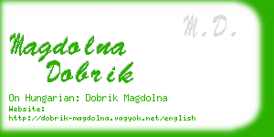 magdolna dobrik business card